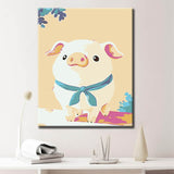 Malen nach Zahlen Bilder kleines Schweinchen