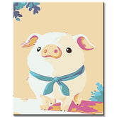 Malen nach Zahlen Bilder kleines Schweinchen