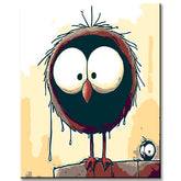 Malen nach Zahlen Comic eulenfreunde