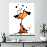 Malen nach Zahlen Bilder Chihuahua abstrakt