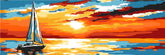 Painting by Numbers Sailboat at Sunset