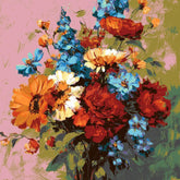 Grind after Zahlen Blumen Bouquet