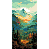 Painting by Numbers Mountains Landscape