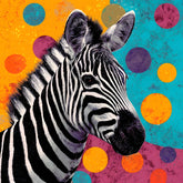Malen nach Zahlen Zebra Punkte schwarz