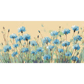 Grind nach Zahlen blaue Feldblumen