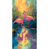 Paint by Numbers Flamingo Sunrise
