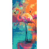 Painting by Numbers Flamingo Couple in the Green in the Green