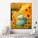 Malen nach Zahlen Katzen im Garten TierKunst