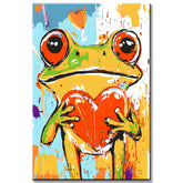 Grind after Zahlen Frosch with Herz Tiere Moderne Tierkunst