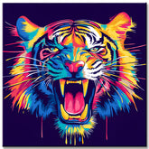 Malen nach Zahlen Tiger in Regenbogenfarben Tierkunst