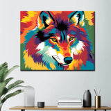Malen nach Zahlen Wolf Portrait Tiere TierKunst