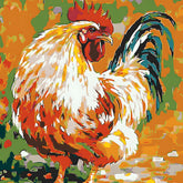 Malen nach Zahlen Hahn Portrait Tiere TierKunst