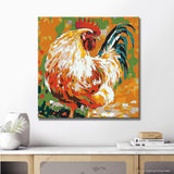 Malen nach Zahlen Hahn Portrait Tiere TierKunst