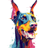 Malen nach Zahlen Hund Dogge Portrait Modern Animal Art