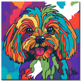 Malen nach Zahlen Kleiner Hund Moderne TierKunst