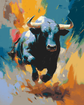 Malen nach Zahlen Bulle Moderne TierKunst