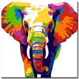 Malen nach Zahlen Kleiner Elefant im Portrait Moderne TierKunst
