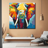 Malen nach Zahlen Großer Elefant Portrait Moderne TierKunst