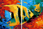 Malen nach Zahlen Fisch Tier Moderne TierKunst