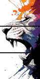 Painting by Numbers Lion Modern Animal Art - Triptych