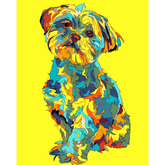 Painting by Numbers Colorful Animal World Dog in Portrait