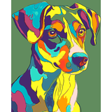 Painting by Numbers Colorful Animal World Dog Portrait