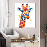 Malen nach Zahlen Bunte Tierwelt Giraffe