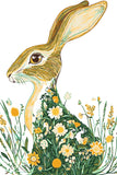 Malen nach Zahlen Bunter Feldhase im grünen Blumenkleid
