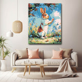 Grind nach Zahlen Hase mit Schmetterlingen im Summer