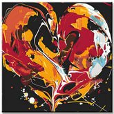 Malen nach Zahlen Abstrakte Kunst Die Liebe I