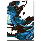 Malen nach Zahlen Abstrakte Kunst Blaue Linie I