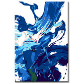 Malen nach Zahlen Abstrakte Kunst Blaue Linie III