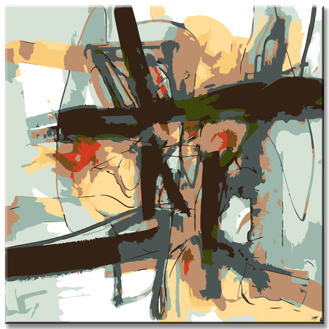 Malen nach Zahlen Abstrakt Morgenblüten II