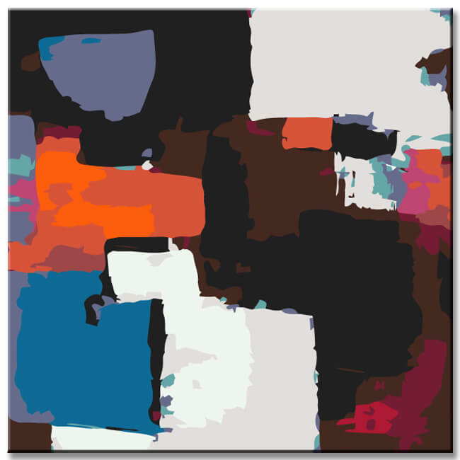 Malen nach Zahlen Abstrakt Farbmuster II