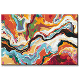 Malen nach Zahlen Abstrakt Die Zeit vergeht II