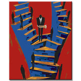 Malen nach Zahlen Abstrakt Aufstieg