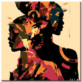 Malen nach Zahlen Abstrakt Schulter an Schulter I