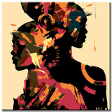 Malen nach Zahlen Abstrakt Schulter an Schulter I