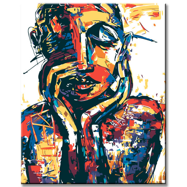 Malen nach Zahlen Abstrakt Farben des Herzes