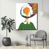 Malen nach Zahlen Eier Gesicht mit Grün