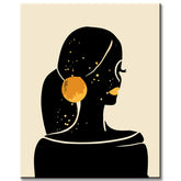 Malen nach Zahlen Abstrakt Schwarze Haare