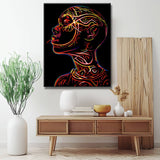 Malen nach Zahlen StrichKunst Hitze Porträt