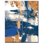 Malen nach Zahlen Abstrakt Formen in Indigo Blau II