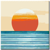 Malen nach Zahlen Minimalismus Sonnenuntergang I