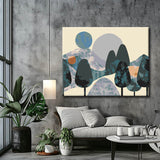 Malen nach Zahlen Bäume und Berge