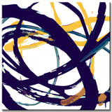 Painting by Numbers Modern Art Navy Blue with Golden Strokes II