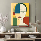 Malen nach Zahlen Kunst Minimalismus Einfache Formen Gesicht I