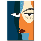 Malen nach Zahlen Kunst Minimalismus Einfache Formen Gesicht III