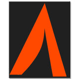 Malen nach Zahlen Kunst Minimalismus Schwarze Orange Formen I