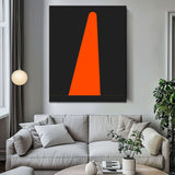 Malen nach Zahlen Kunst Minimalismus Schwarze Orange Formen II